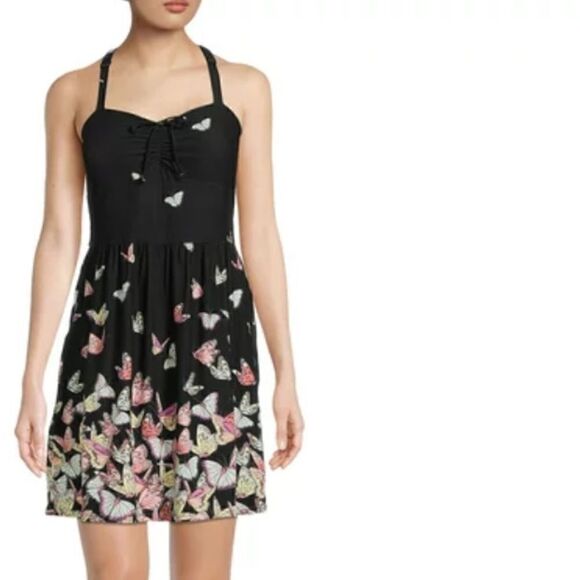 Super Comfy Pastel Butterfly lace back dress - Picture 2 of 8